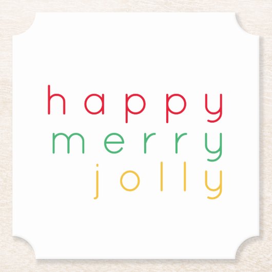 HAPPY MERRY JOLLY Ticket Paper Untersetzer (Vorderseite)