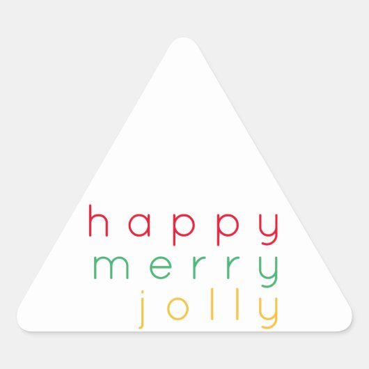 HAPPY MERRY JOLLY Triangle Stickers (Vorderseite)