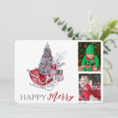 Happy Merry Kids Family Foto Weihnachtsfeiertag (Stehend Vorderseite)