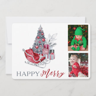 Happy Merry Kids Family Foto Weihnachtsfeiertag