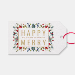 Happy Merry Personalisiert Holiday Gift Tags Geschenkanhänger
