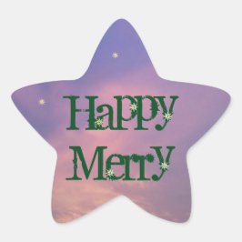 Happy Merry Star Sticker von RoseWrites