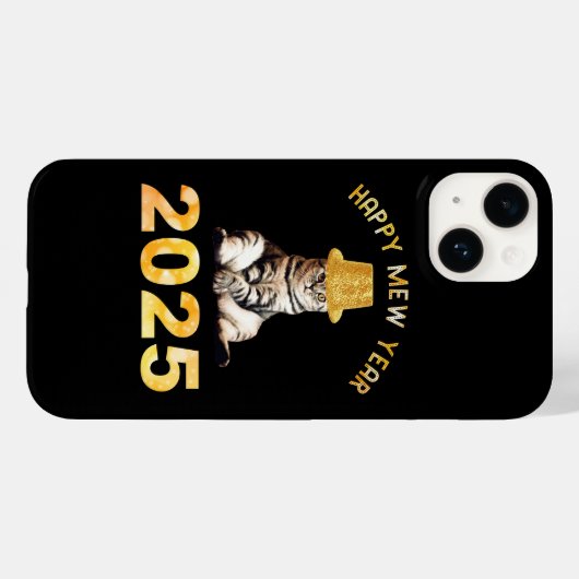 Happy Mew Year 2025 Case-Mate iPhone Hülle (Rückseite (Horizontal))