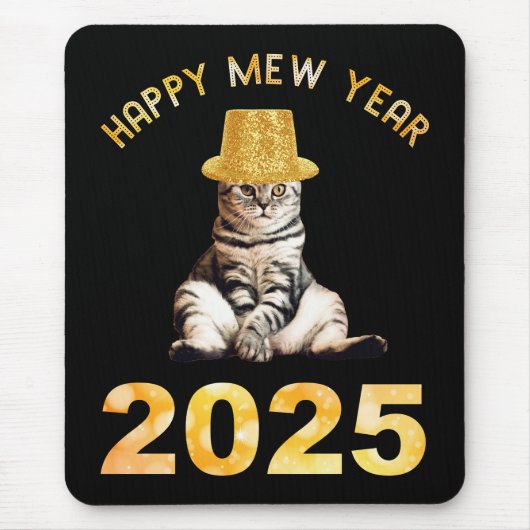Happy Mew Year 2025 Mousepad (Vorne)