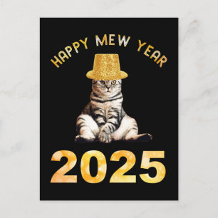 Happy Mew Year 2025 Postkarte