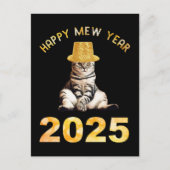 Happy Mew Year 2025 Postkarte (Vorderseite)