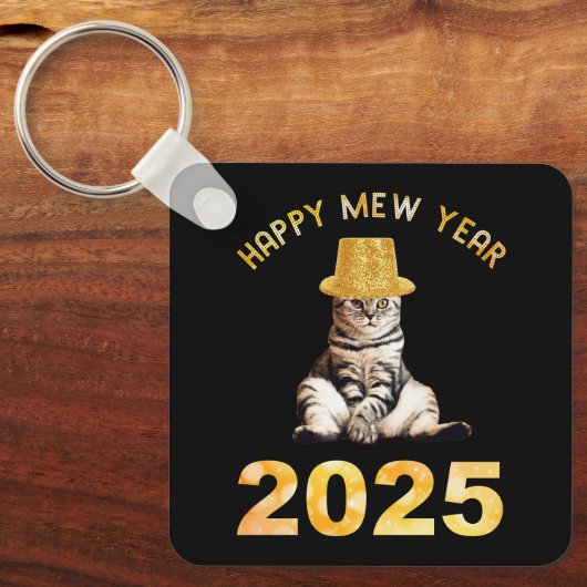 Happy Mew Year 2025 Schlüsselanhänger (Vorderseite)
