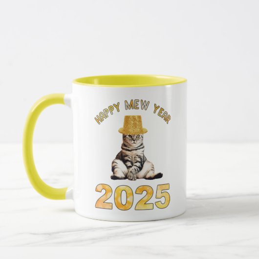 Happy Mew Year 2025 Tasse (Links)