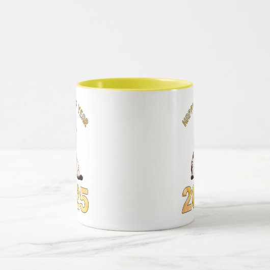 Happy Mew Year 2025 Tasse (Zentrum)