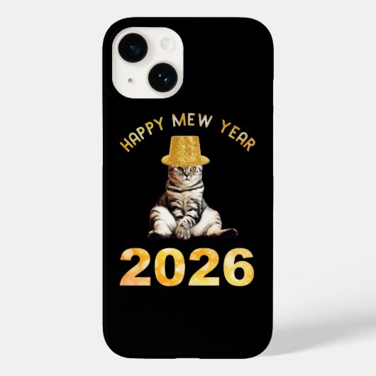 Happy Mew Year 2026 Case-Mate iPhone Hülle (Rückseite)