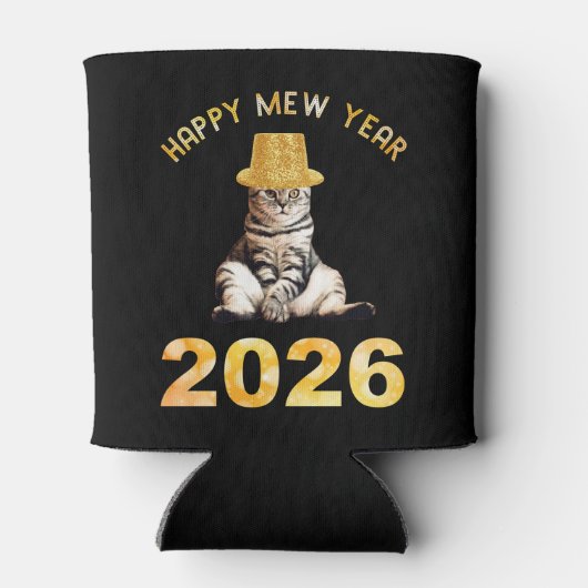 Happy Mew Year 2026 Dosenkühler (Rückseite)