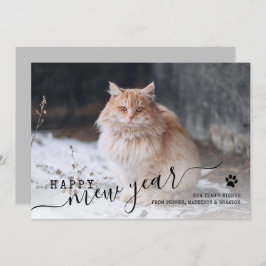 Happy Mew Year Cat Foto New Year Holiday Card Feiertagskarte