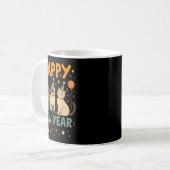 Happy Mew Year Cat Party  Kaffeetasse (Vorderseite Links)
