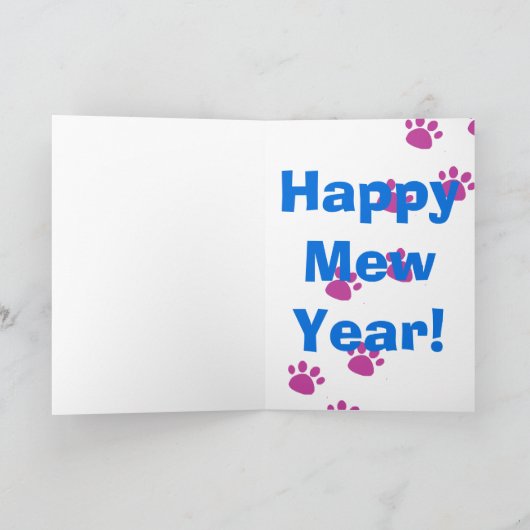 Happy Mew Year Feiertagskarte (Innenseite)