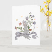 Happy Mid Herbst Festival | Mooncake Card Karte (Gelbe Blume)