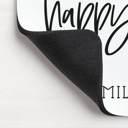 Happy Mind glückliches Leben motivierend Zitat Mousepad (Ecke)