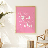 Happy Mind glückliches Leben Niedlich Poster