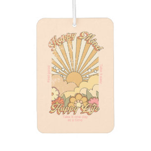 Happy Mind Happy Life Hippy Groovy Vibes Autolufterfrischer