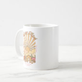 Happy Mind Happy Life Hippy Groovy Vibes Kaffeetasse (Vorderseite Links)