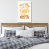 Happy Mind Happy Life Hippy Groovy Vibes Leinwanddruck (Insitu (Schlafzimmer))