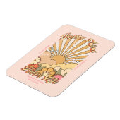 Happy Mind Happy Life Hippy Groovy Vibes Magnet (Linke Seite)