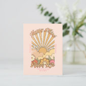 Happy Mind Happy Life Hippy Groovy Vibes Postkarte (Stehend Vorderseite)