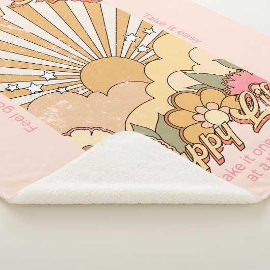 Happy Mind Happy Life Hippy Groovy Vibes Sherpadecke (3/4)