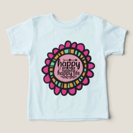 Happy Mind Happy Life Motivierend Grafik Design