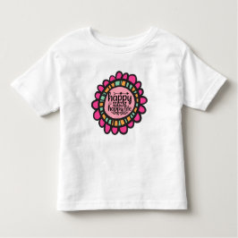 Happy Mind Happy Life Motivierend Grafik Design Kleinkind T-shirt
