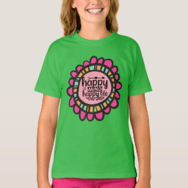Happy Mind Happy Life Motivierend Grafik Design T-Shirt