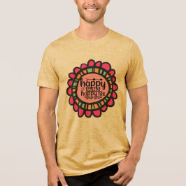 Happy Mind Happy Life Motivierend Grafik Design Tri-Blend Shirt