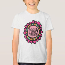 Happy Mind Happy Life Motivierend Grafik Design