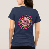 Happy Mind Happy Life Motivierend Grafik Design Tri-Blend Shirt (Rückseite)