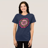 Happy Mind Happy Life Motivierend Grafik Design Tri-Blend Shirt (Vorderseite voll)