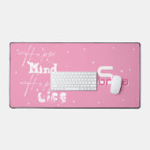 Happy Mind Happy Life Niedlich Desk Mat Schreibtischunterlage (Tastatur & Maus)