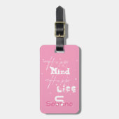 Happy Mind Happy Life Niedlich Luggage Tag Gepäckanhänger (Vorderseite vertikal)