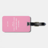 Happy Mind Happy Life Niedlich Luggage Tag Gepäckanhänger (Rückseite horizontal)