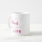 Happy Mind Happy Life Niedliche Tasse (Vorderseite Links)