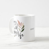 Happy Mind Happy Life positive Zitat Name Kaffeetasse (Vorderseite Links)