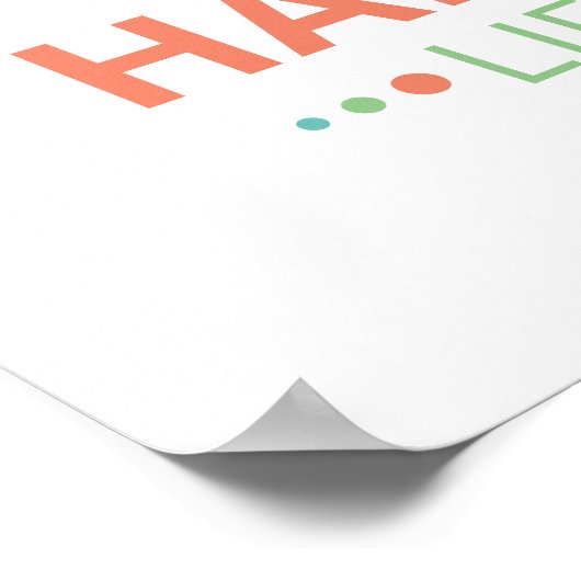 Happy Mind Happy Life Poster (Ecke)