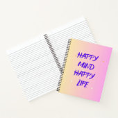 Happy Mind Spiral Notebook – Motivational Notizblock (Innenseite)