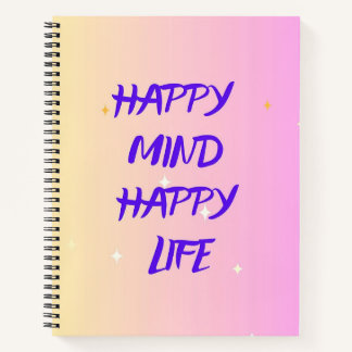 Happy Mind Spiral Notebook – Motivational Notizblock