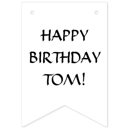 Happy Minimalistisch Pitbull Pit Bull Terrier Dog Wimpelkette (Zweite Fahne)