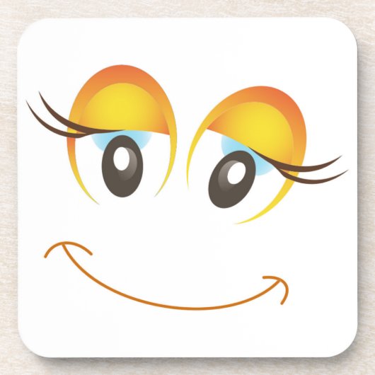 HAPPY MIRL FACE GETRÄNKEUNTERSETZER (Vorderseite)