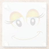 HAPPY MIRL FACE GLASUNTERSETZER (Rückseite)