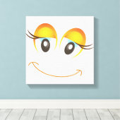 HAPPY MIRL FACE LEINWANDDRUCK (Insitu (Holzboden))