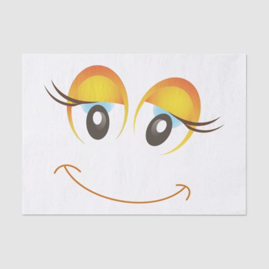 HAPPY MIRL FACE SEIDENPAPIER (Vorderseite)