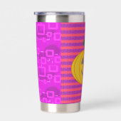 Happy Modern Big Orange Pumpkin Halloween Thermobecher (Rechts)