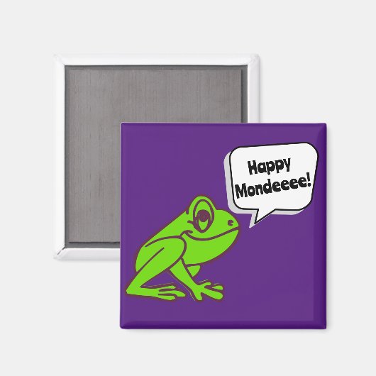 Happy Monday Frog Magnet (Vorderseite/Rückseite)