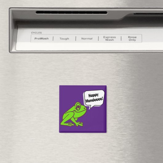 Happy Monday Frog Magnet (In Situ (Geschirrspüler))